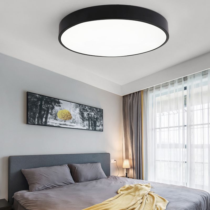 Lámpara de techo simple con luz LED empotrada moderna con pantalla acrílica para dormitorio