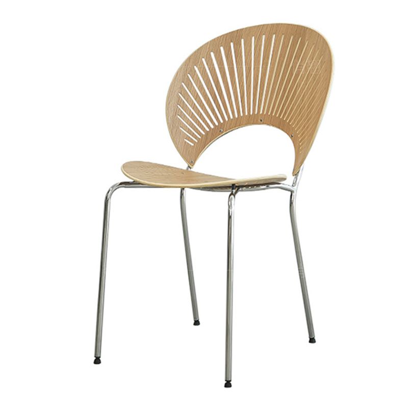 Industrial Metal Dining Room Chair Open Back Dining Chair for Restaurant Use