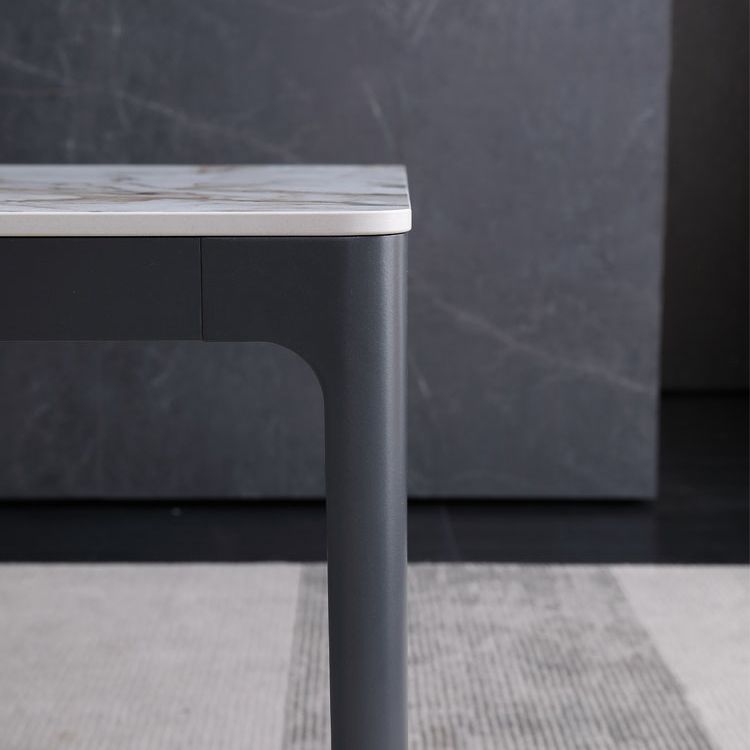Modern Style Dining Table Sintered Stone Rectangle Table for Dining Room