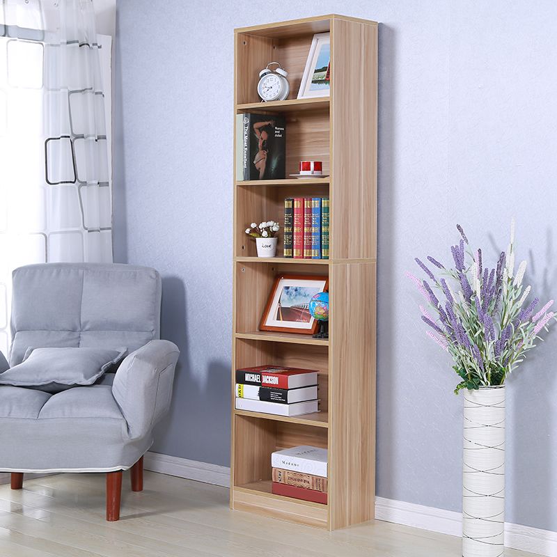 71"H x 9.45"W Bookcase Contemporary Style Closed Back Bookshelf for Home Office
