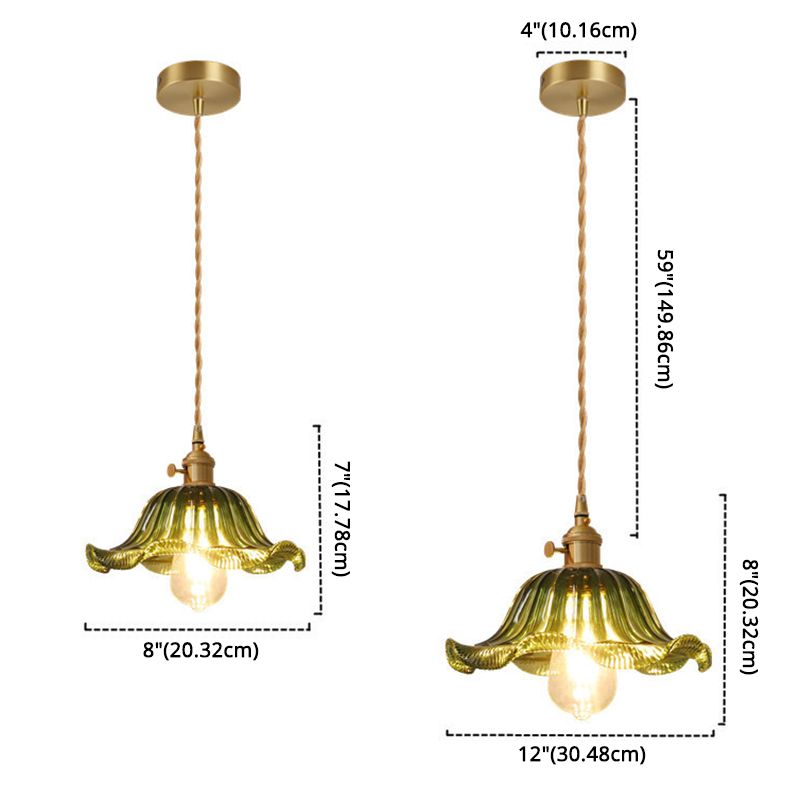 1 Light Glass Pendant Ceiling Lights Industrial Cone Pendant Ceiling Light for Dining Room