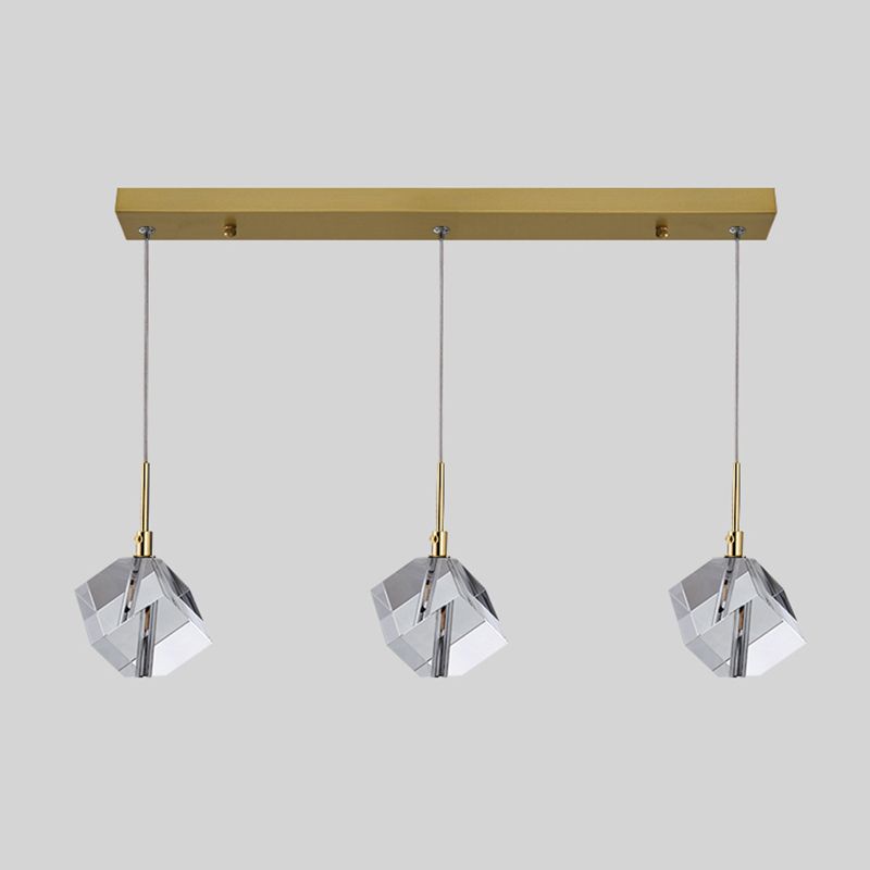 Unique Shape Hanging Lighting Modern Style Crystal Pendant Lamp for Bedroom