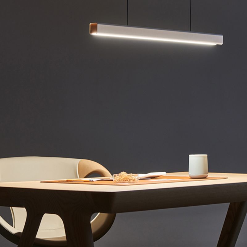 Nordic Modern Island Light LED Long Linear Pendant Lamp pour salle à manger