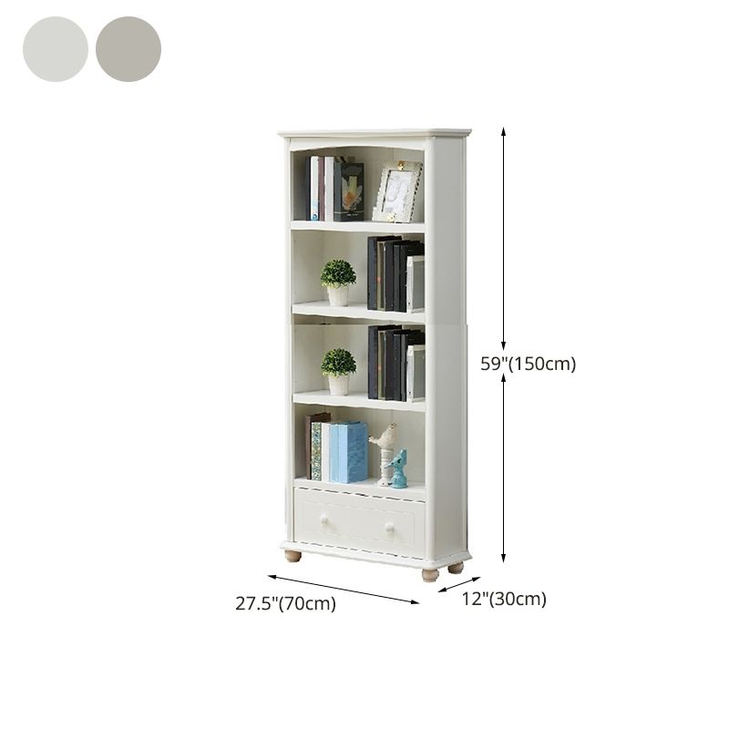 Modern Style Bookcase Engineer Wood Closed Back Bookshelf for Home Office