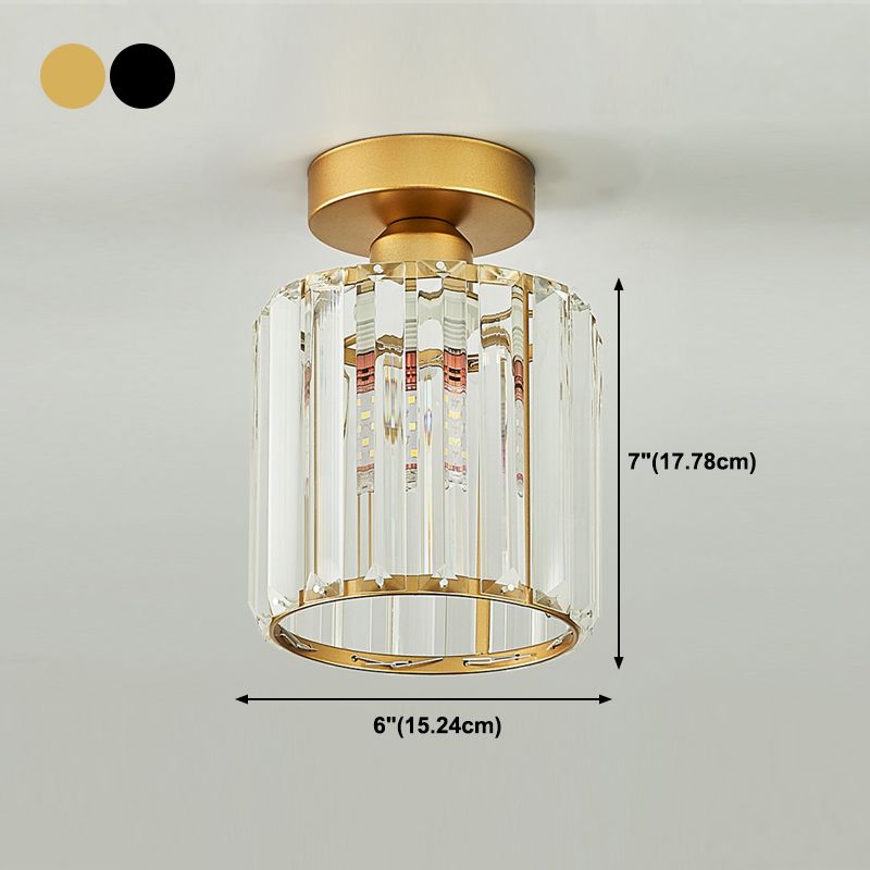 1-Light Ceiling Lamp Modern Style Crystal Ceiling Lighting for Living Room