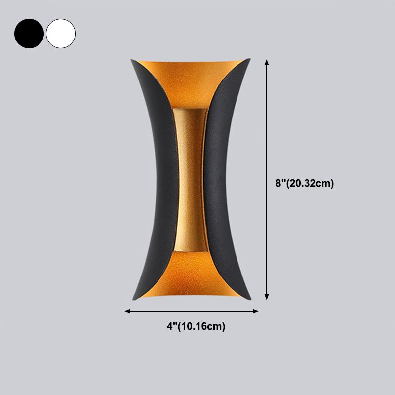 Luces de durazca de metal estilo moderno 2 luces lavadora de pared aplastante