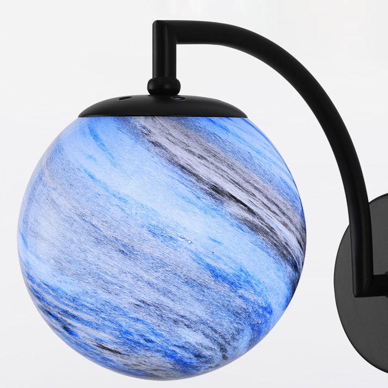 Single Golden/Black Vanity Light Modern Glass Shaded Bath Bar