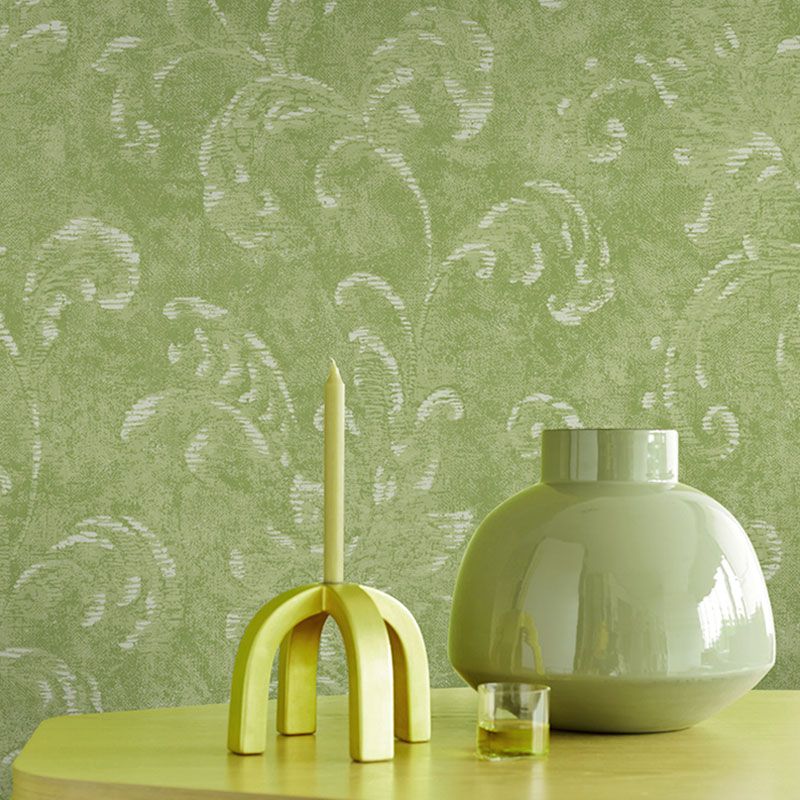 Stain-Resistant Flower Wall Decor Non-Woven Fabric Rural Wallpaper for Bedroom, Non-Pasted