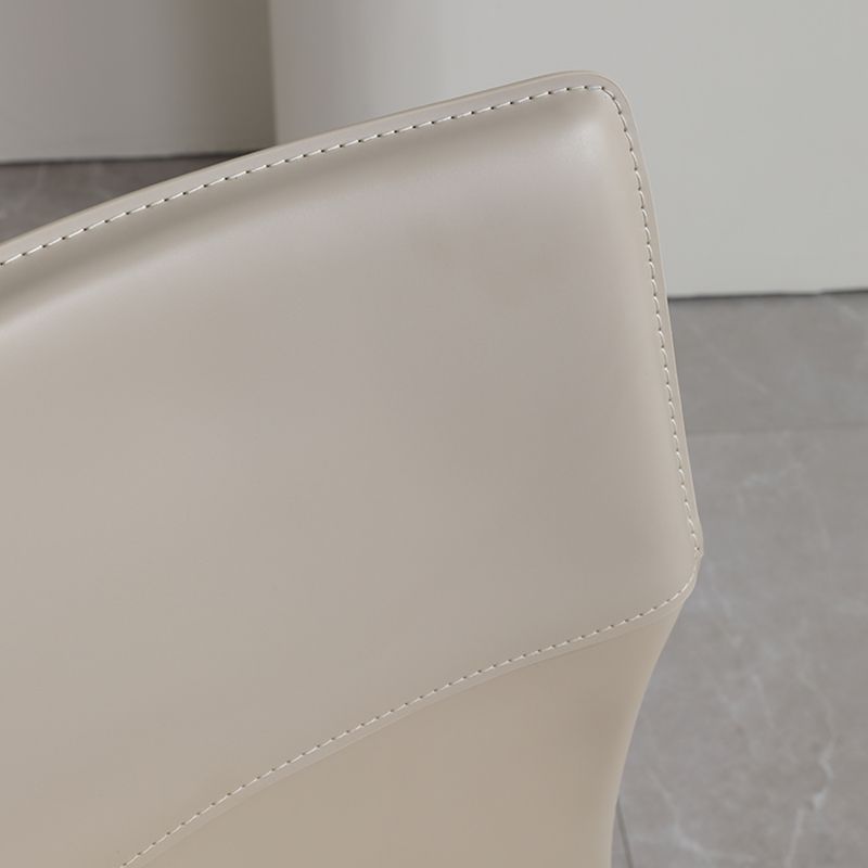 Contemporary Style Dining Chairs Armless Chairs with Metal Legs for Home