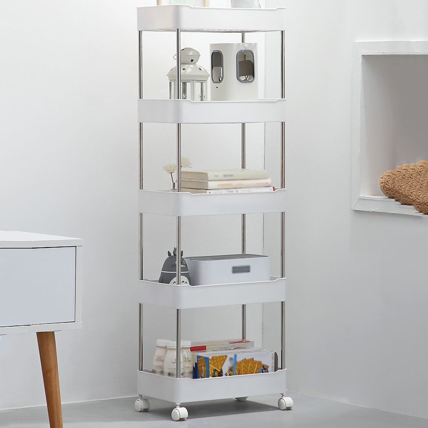 Plastic Bookshelf Contemporary Style Bookcase Open Shelf Bookcase for Study Room Office