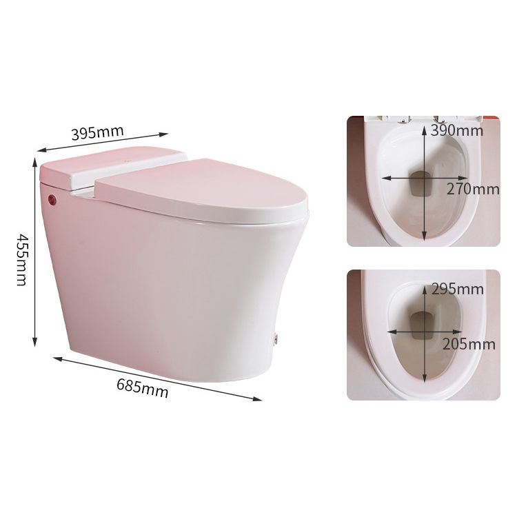 Contemporary Elongated Toilet Bowl Siphon Jet Flush Toilet with Seat for Bathroom