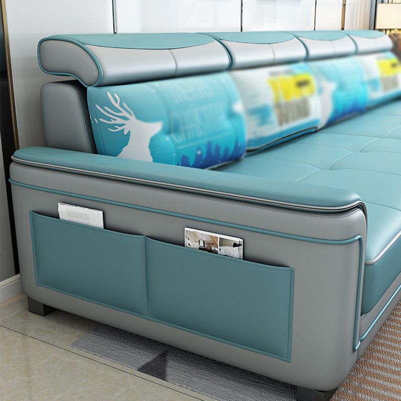 Square Arm L-Shape Right Hand Facing Sectional Sofa with Chaise