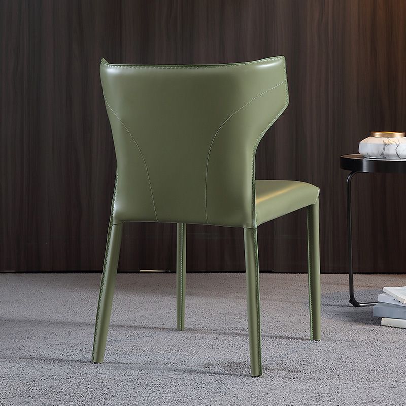 Chaise latéral de restauration de cuisine à wingback contemporaine chaise latérale en métal