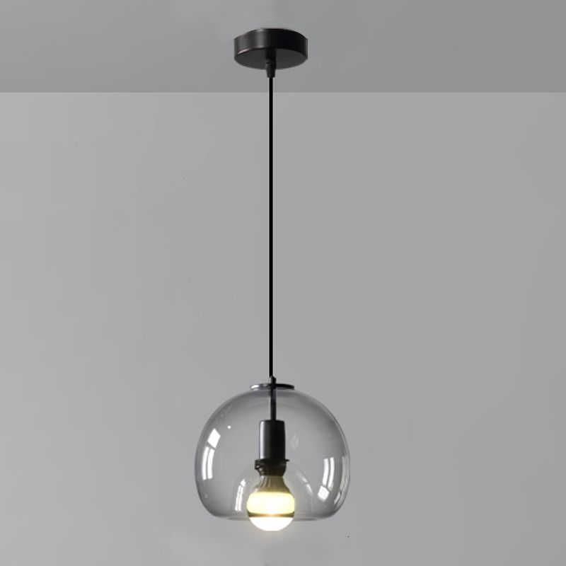 Clear Glass Hanging Light Fixtures, Nordic Simple Style Cluster Pendant Light for Indoor