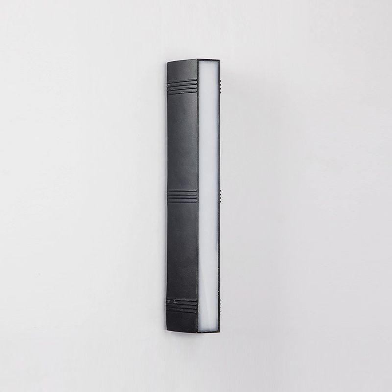Nordic Aluminum Wall Light Waterproof Cuboid Wall Washer in Black for Outdoors