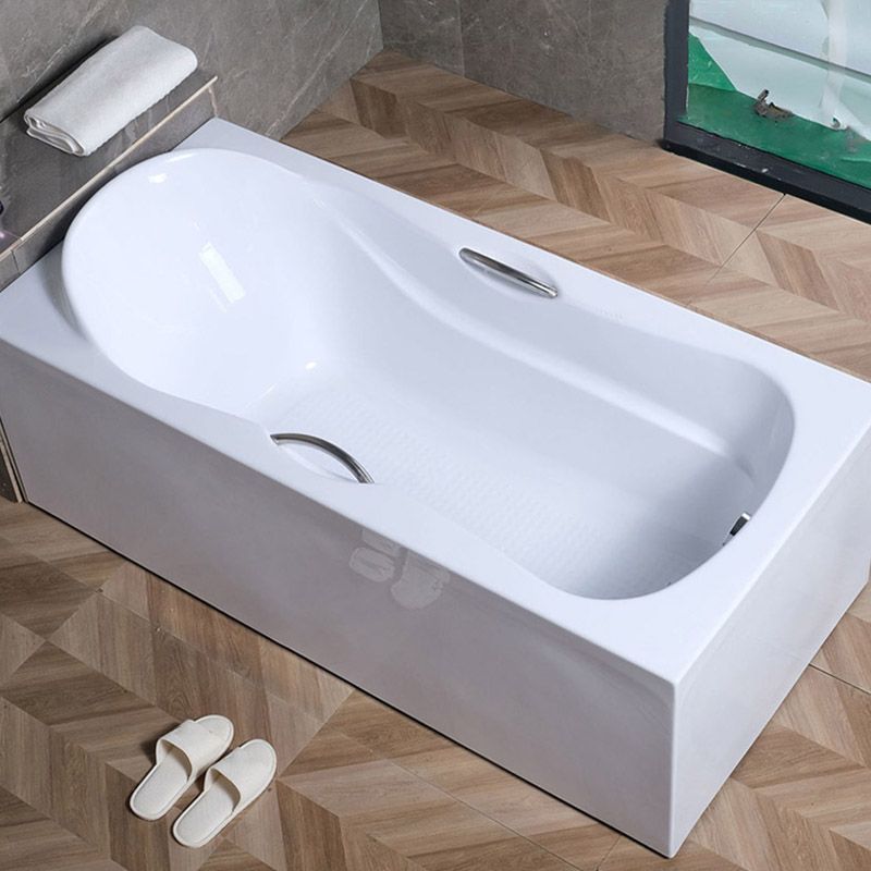 Modern Style Freestanding Bath Tub Acrylic Soaking Bathtub in White