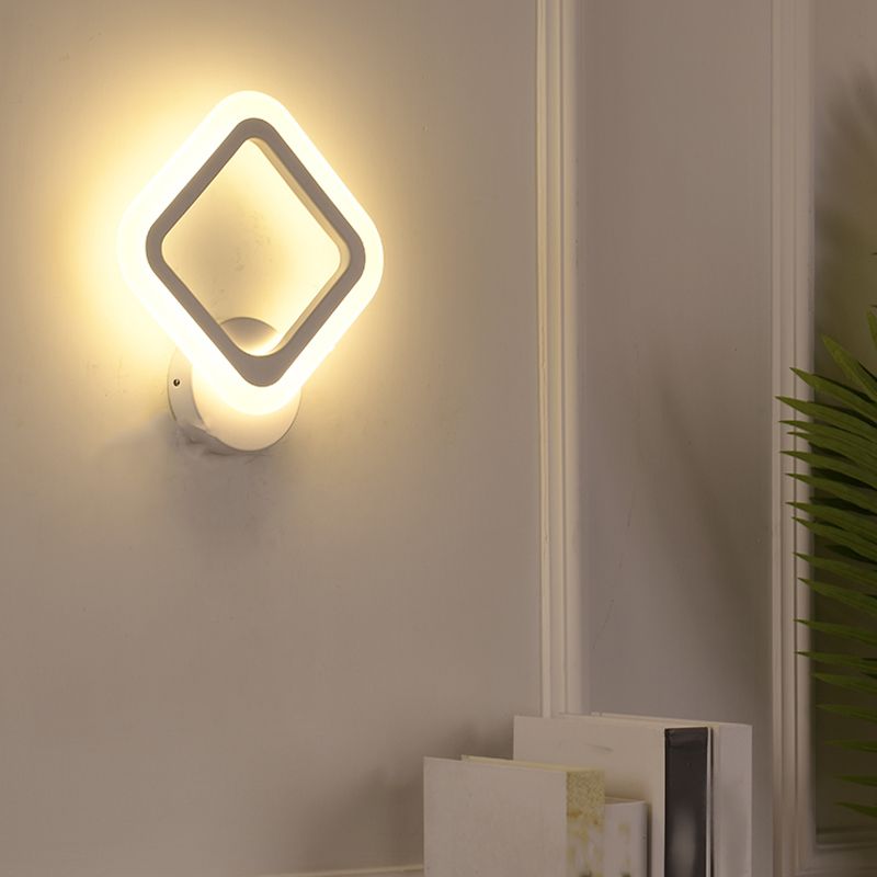 Modern Style Geometric Sconce Light Fixtures Metal 1 Light Wall Mounted Lighting