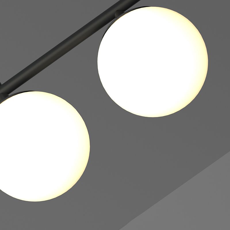 Modern Simple Hanging Lamp Glass Ball Shape Shade Island Light Fixture for Dining Table