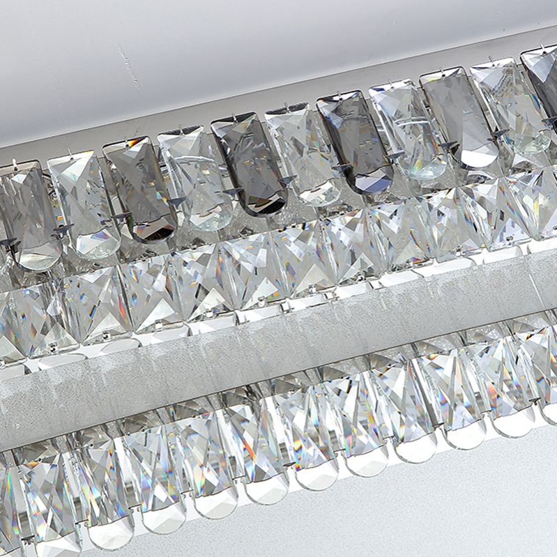 Lampade da incasso in metallo Lampade moderne da soffitto per camera da letto con paralume in cristallo