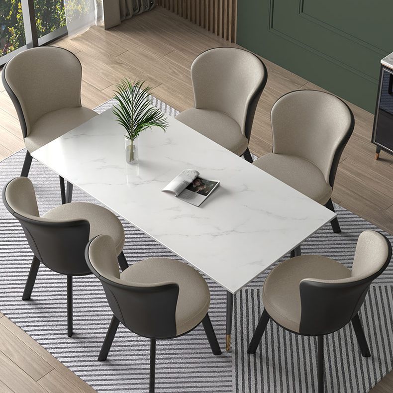 Eigentijdse stijl eetkamerstoelen keuken matte afwerking eetstoelen met metalen benen