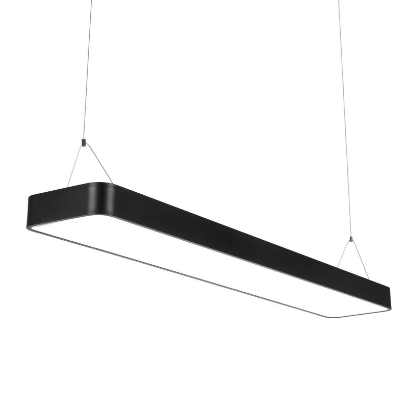 Modern Rectangle Pendant Lighting Fixture Metal Hanging Lamps