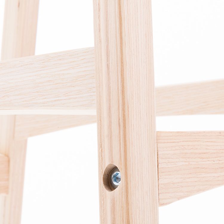 Scandinavia Style Bar-stool Wooden Legs PP Seat for Restaurant Bar