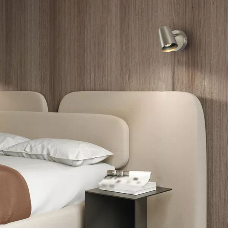 Modernism Single Nickel/Black/White Wall Mounted Sconce Mrtal Shaded Wall Light