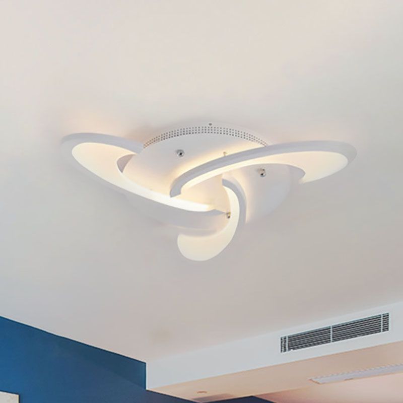 Windmill Flush Ceiling Light Fixture Modern Acrylic 3/6/12-Light Living Room Flushmount Lighting in Warm/White/Natural Light