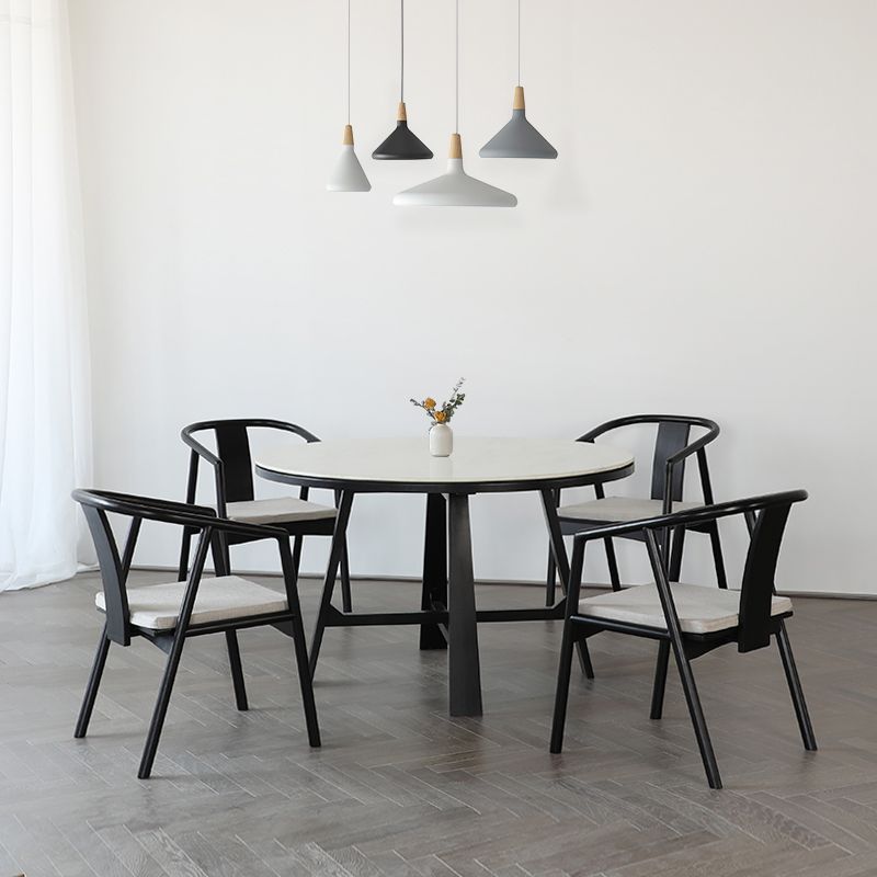 Traditional Style Chairs Dining Arm Chairs with Wooden Legs for Kitchen