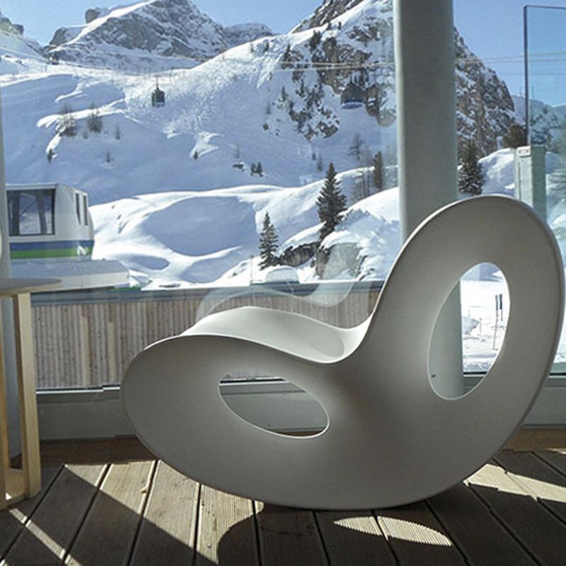 Contemporary Rocking Accent Chair Plastic & Acrylic Rocker Chair