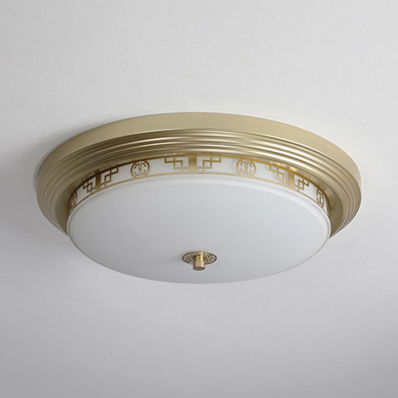 Round Flush Mount Light Modern Style Metal 1 Flush Ceiling Lights