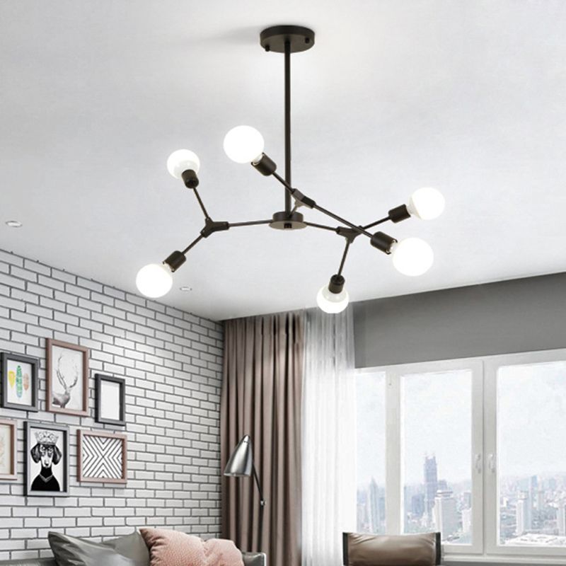 Luz de lámpara de metal ajustable Luz de luz múltiple de luz múltiple para espacios interiores