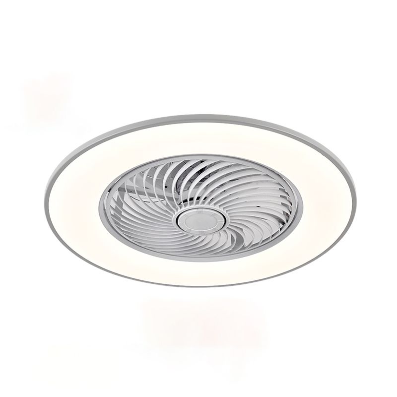 Acrylkreis -LED -Deckenventilatoren im modernen prägnanten Stil Schmiedeeisen Deckenelement für Schlafzimmer