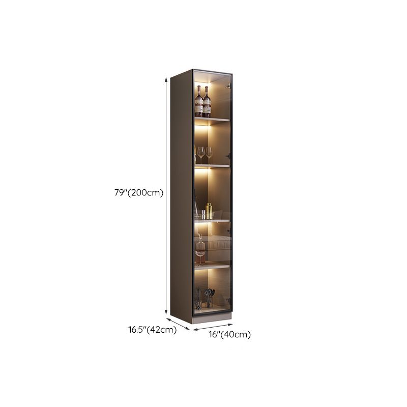 Contemporary Wood Display Stand Glass Doors Display Cabinet with Door