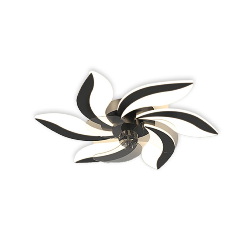 Modern LED Ceiling Fan Light Simple Ceiling Mount Lamp with Acrylic Shade for Bedroom