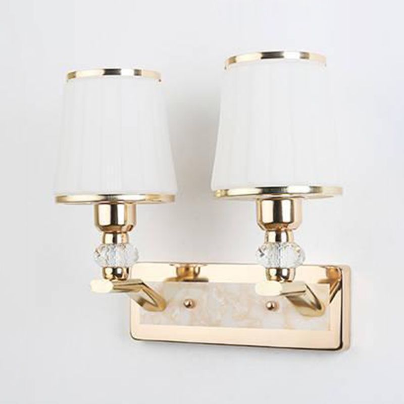 Modern Simple Vanity Light Geometry Shape Vanity Lamp with Glass Shade for Shower Room