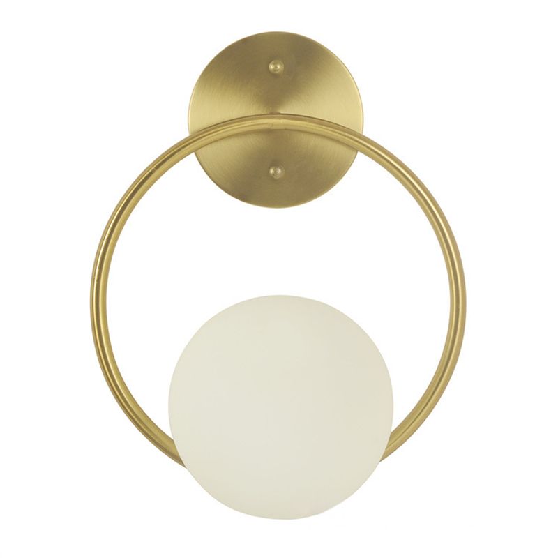13,7 "H Metal Simplicity Aning Wall Light Nordic Style Nordic Glass Orbomamera da 1 Light Sconce Lampce Lampada