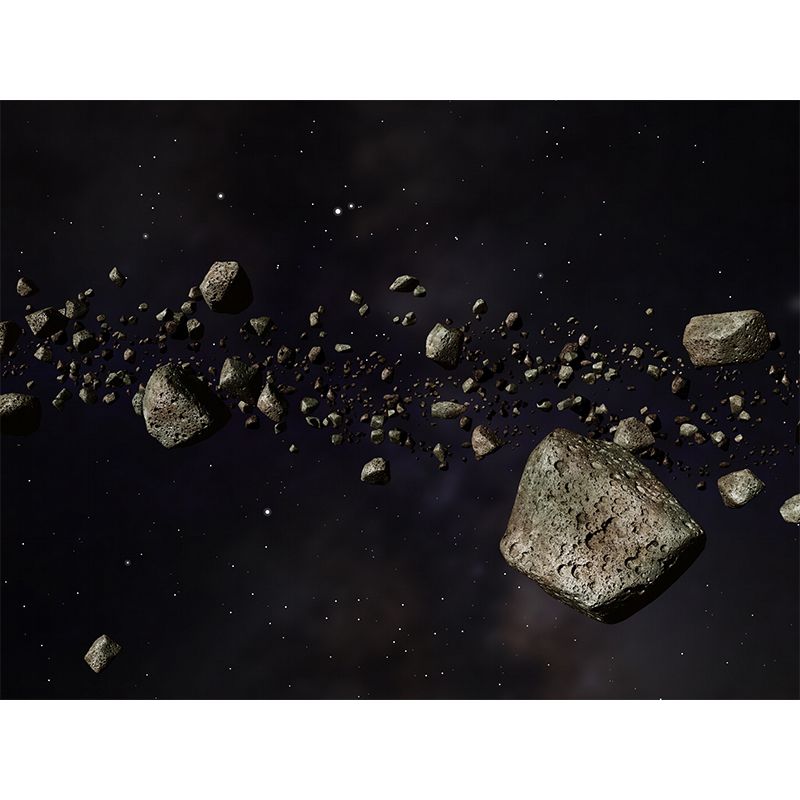 Black Anti-Gravity Stone Mural Moisture Resistant Wall Covering for Boys Bedroom