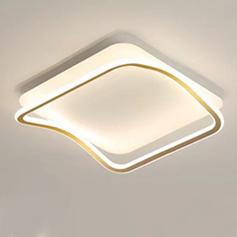 Plafonnier LED en forme de géométrie, en acrylique moderne, 2 lumières, montage encastré pour le salon