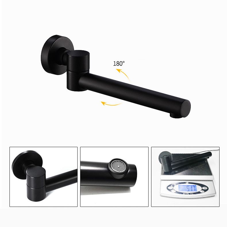 Industrial Wall Mounted Bathroom Faucet 2 Hole Swivel Spout Vessel Faucet