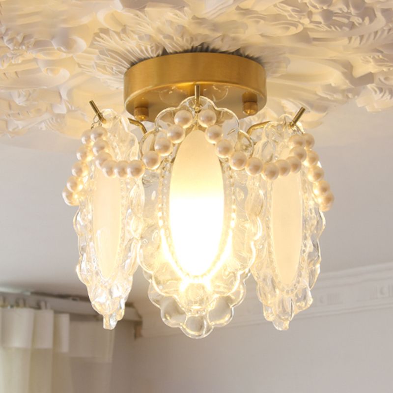 Modern Ceiling Light Creative Glass Flush Mount Ceiling Light Fixture for Bedroom