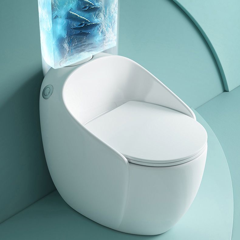 1-Piece Flush Toilet 1.2/1.6 GPF Elongated Toilet Bowl for Bathroom