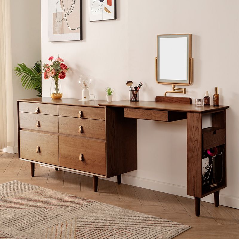 Modern Dressing Table Cherry Bedroom Lighted Mirror Standing Make-up Vanity