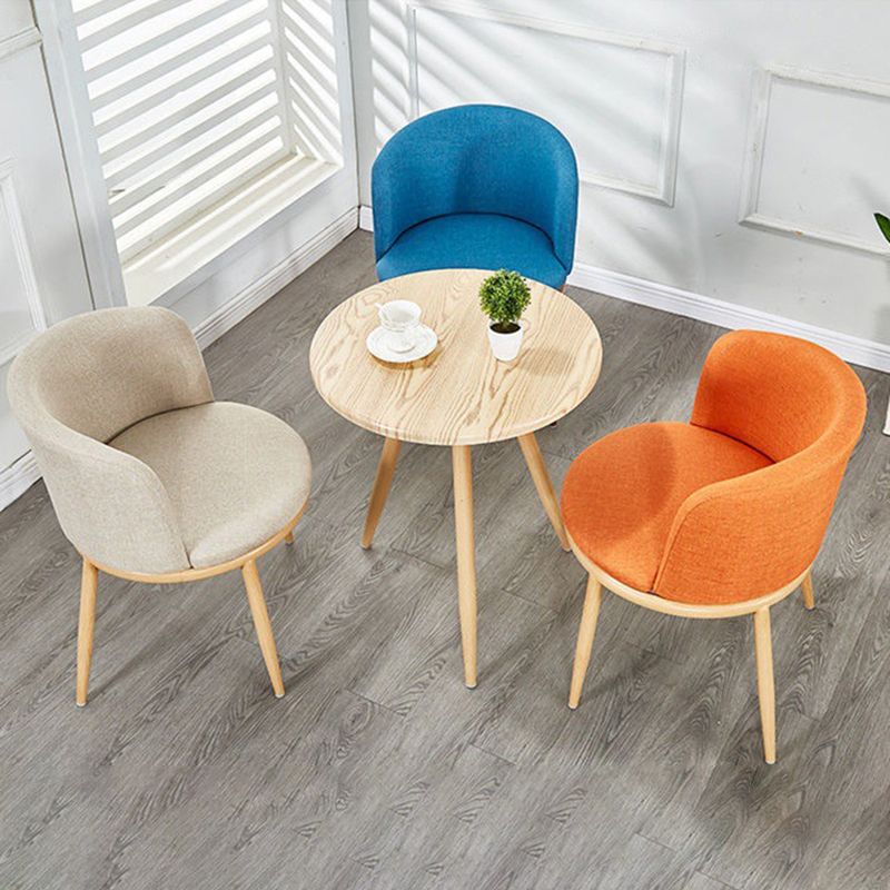 Fabric Dining Chair Modern Style Low Back Chair for Dining Room