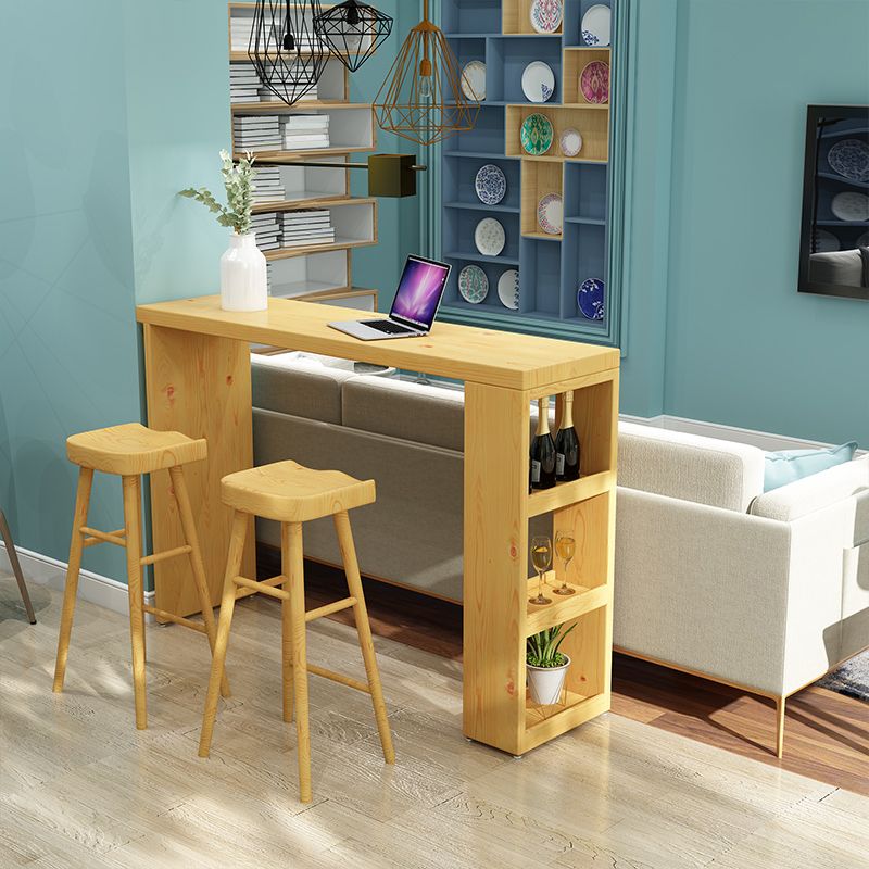 1/3 Pieces Pub Set Full Natural Modern Solid Wooden Bar table Set