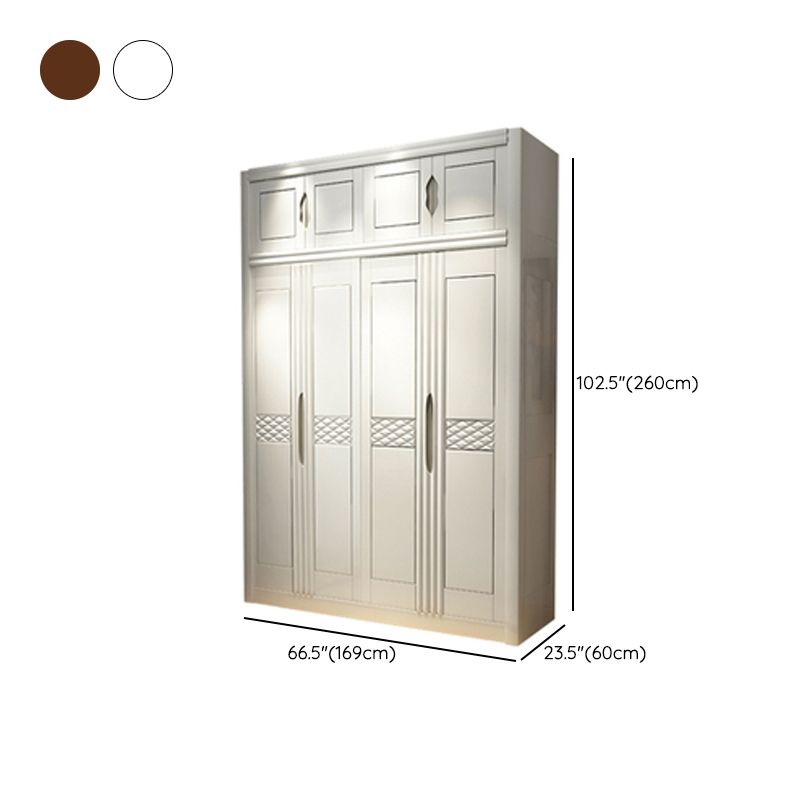 French Country Style Ward Armoire Wooden Wardrobe for Bedroom