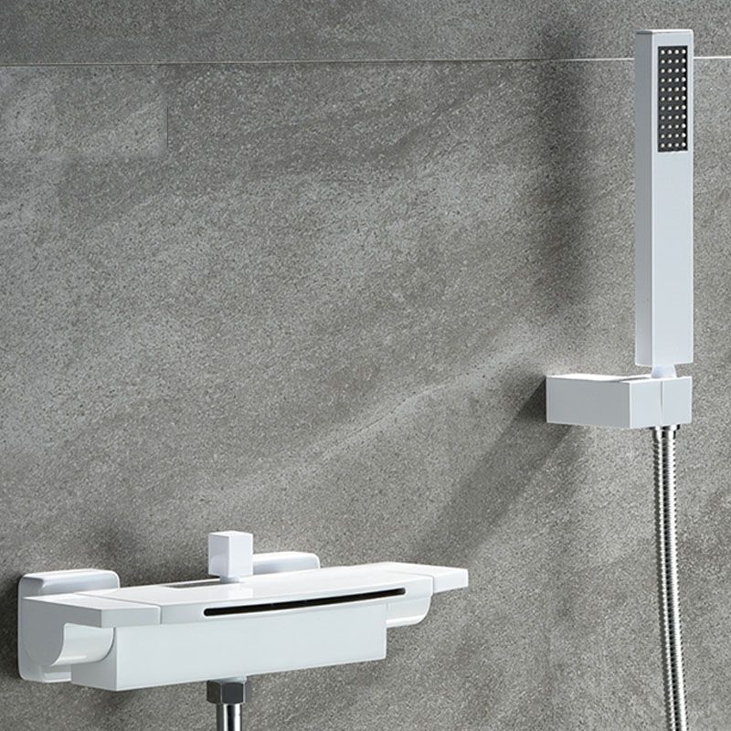 Wall Mounted Bath Faucet Solid Color Waterfall Bathroom Faucet