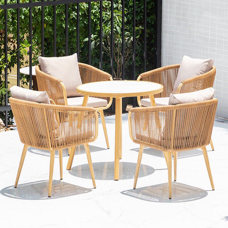 1/4/5 Pieces Dining Table Set Boho Dining Set with Water Resistant