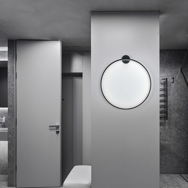 1 leggero illuminazione da parete in stile moderno in stile moderno per parete rotonda minimalista per letto per camera da letto