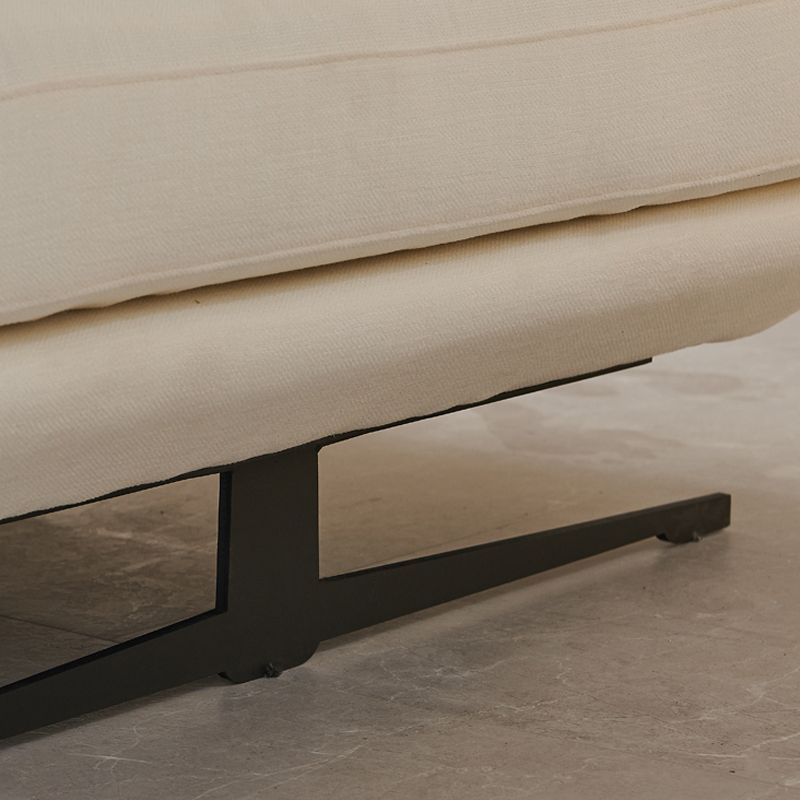 Ultra-Modern Sofa with Bolster Pillows Armless Settee for Bonus Room
